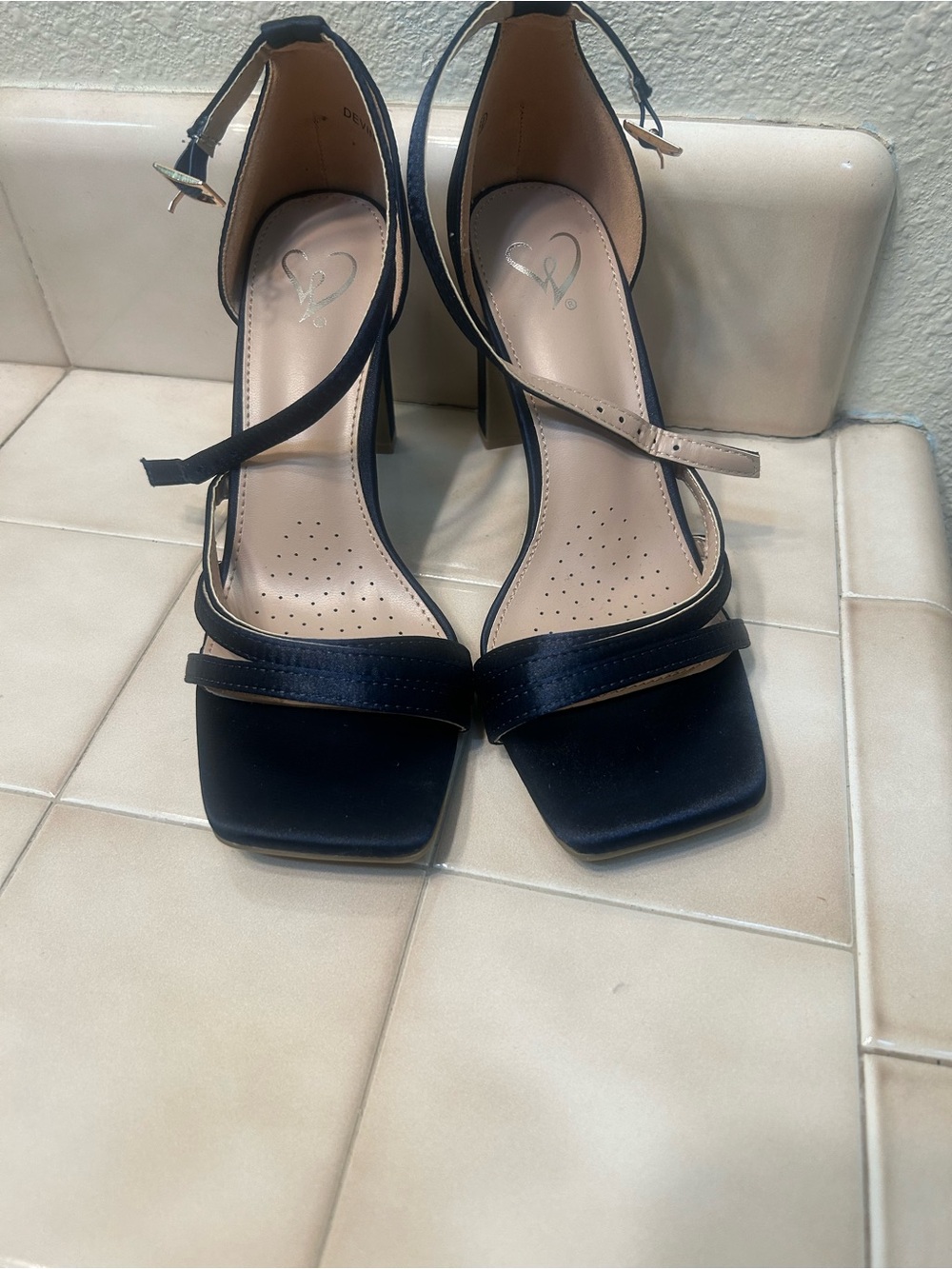 Navy blue  Heel Sandals